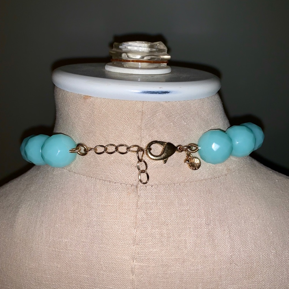 J.Crew Turquoise Chunky Statement Necklace - Picture 6 of 6